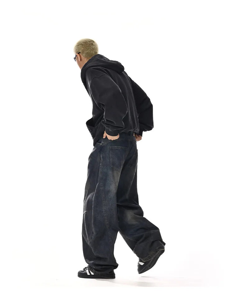 Y2K Men's Baggy Jeans Unisex Trendy Casual Wide-Leg Denim Pants High Street Quality American Style Streetwear Oversize Trousers.