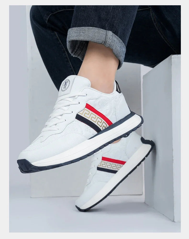 Genuine Leather Casual Shoes Men Designer Luxury Women Tennis Chunky Sneakers Muffin Sport Shoes Man Male Board Footwear.