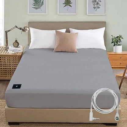 MAXSHARER Earthing 180*200*30cm fitted sheet Organic cotton with Conductive silver fiber Grounding bed sheet for Nature Wellness.
