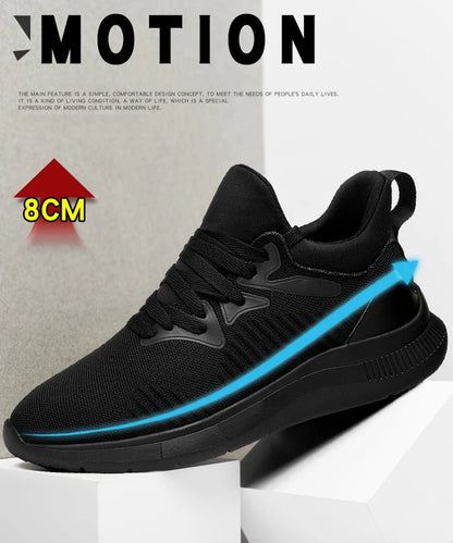 New Men Sneakers Elevator Shoes Height Increase Shoes for Men Mesh Breathable Height Increasing Shoes Man Increase Shoes 6-10CM.