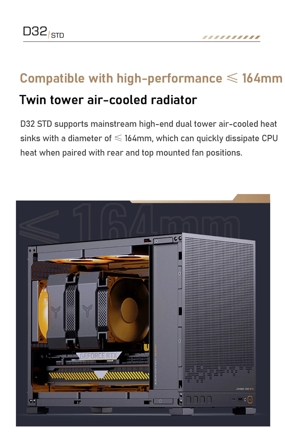 Jonsbo D32 STD/PRO MINI Desktop Case MINI-ITX MATX PC Case Support ATX/SFX Power Supply 240Water Cooling Computer Office Chassis.
