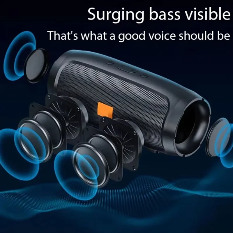 Portable Subwoofer Bluetooth Speakers Outdoor Stereo Surround Waterproof Loudspeaker Wireless Sound Box Support FM Radio TF Card.