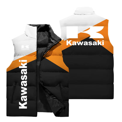 Kawasaki Sleeveless Jacket, Kawasaki Men's 3D Printed Fashion Jacket, Outdoor Sports Leisure Cycling Clothing.