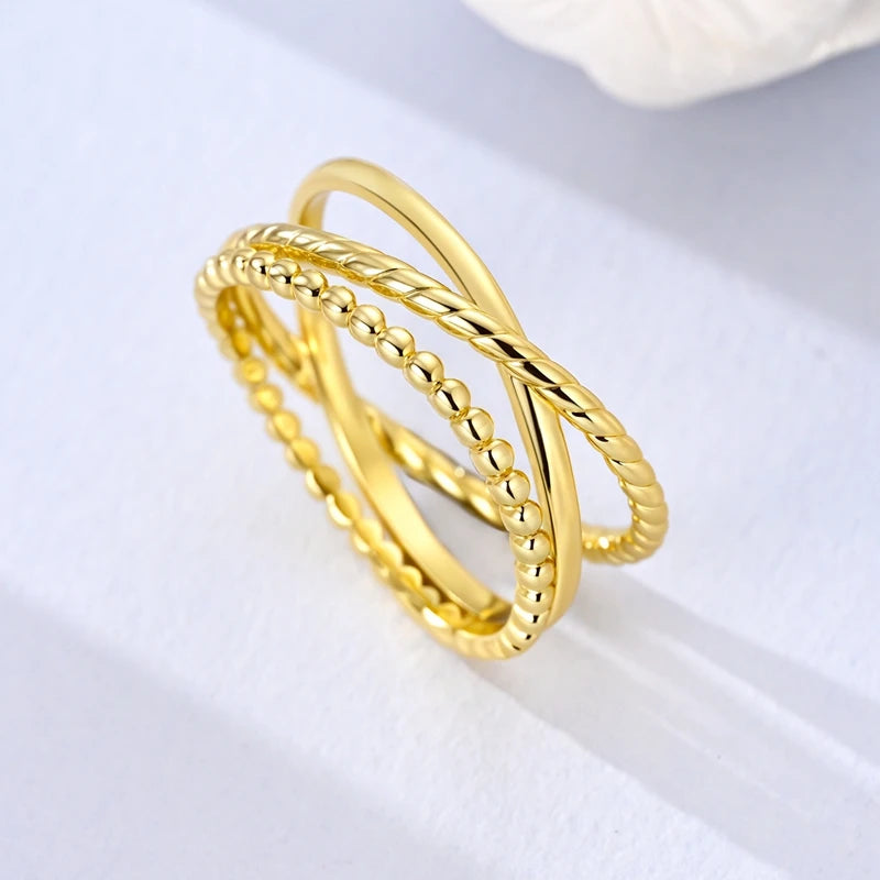 925 Sterling Silver Rings Gold Color Sparking Popular LOVE Wedding Ring Certified Women Engagement Jewelry Anniversary Gifts.