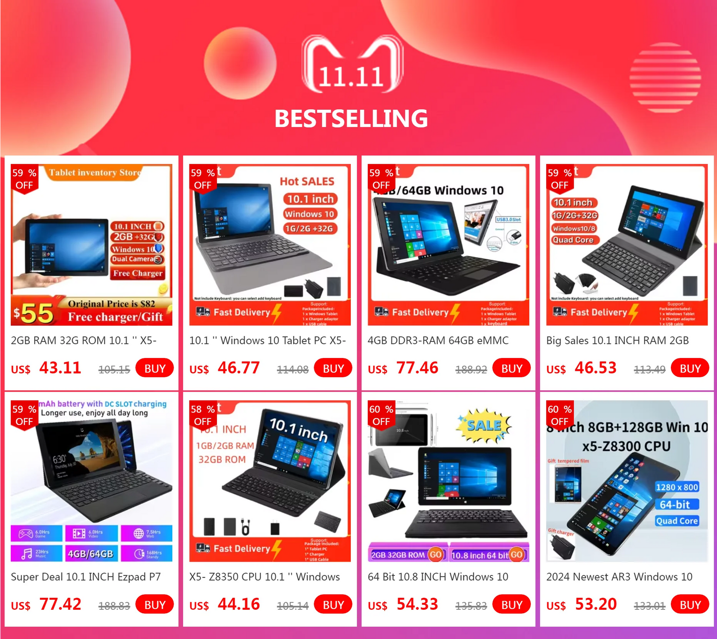 Hot Sales 64 Bit 10.1 INCH X5-Z8350 CPU AR10 Windows 10 Tablet 8GB DDR RAM 128GB ROM 1920 x 1200 IPS  Screen WIFI HDMI-Compatibe.