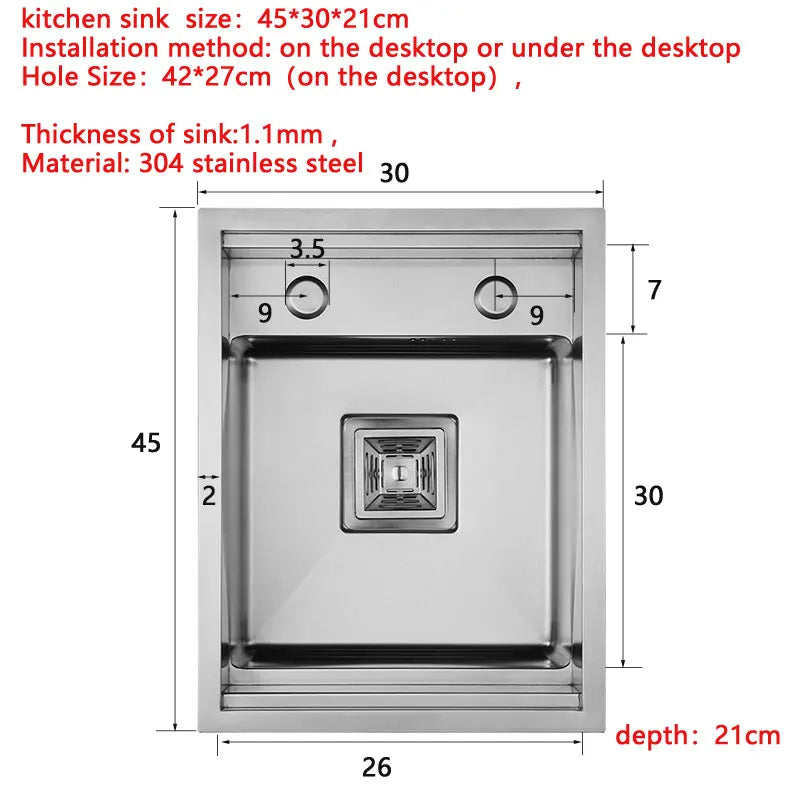 Küchenspüle aus Edelstahl 304, für Inselbar, gebürstete Oberfläche mit faltbarem Wasserhahn, Deckelabdeckung, Seifenspender, Gemüsebeckenwaschbecken