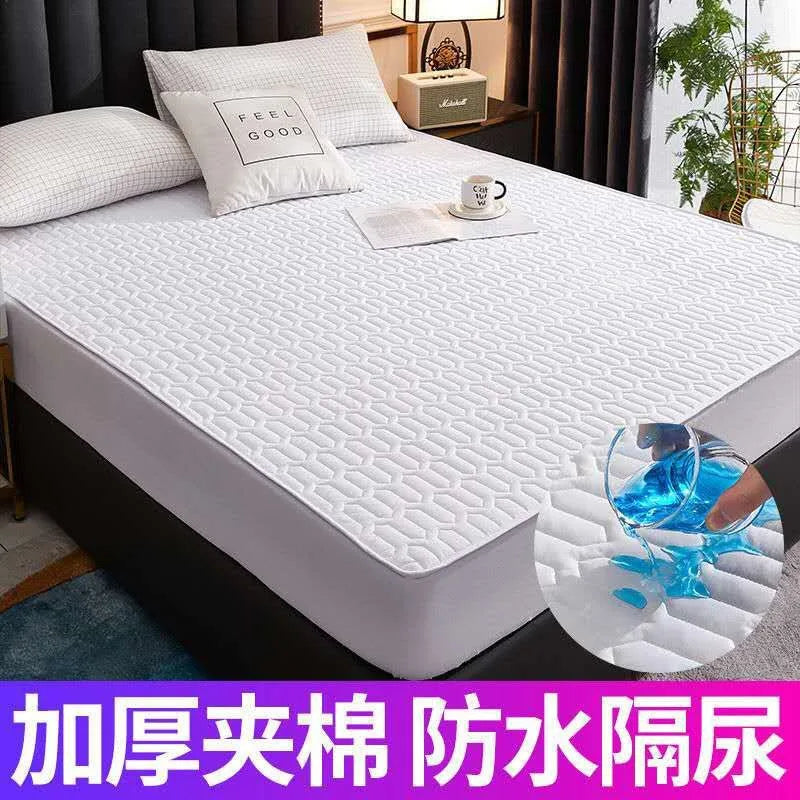 Waterproof Thicken Mattress Cover Quilted Latex Mat Bed Covers Pad Skin-Friendly Fitted Sheet Protector Bedspread150/160/180x200.