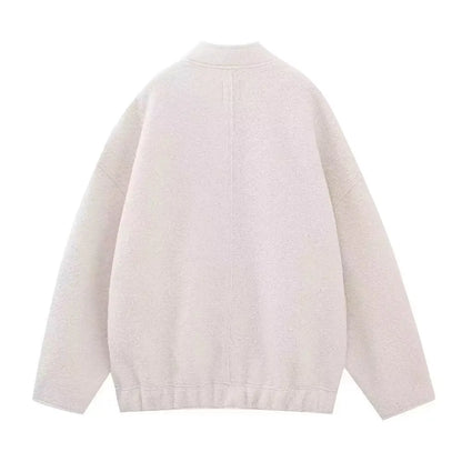 TRAFZR Damenjacken Frühling 2023, elegantes Fleece, Vintage, neue Oberbekleidung, Langarm, Harajuku, Y2k, Streetwear, Bomberjacken