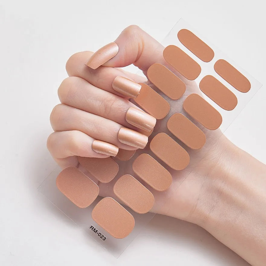 Glitter Gradient Full Cover Nail Art Stickers Fashion Silver Purple Nail Polish Strips DIY Waterproof Nail Foil Sticker Manicur.