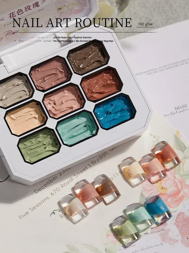 Nail Art UV Oil Paintting Gel for Nails DIY Carve Patterns 3D UV Texture Gel Carving Flowers Accessories for Manicure Tools.