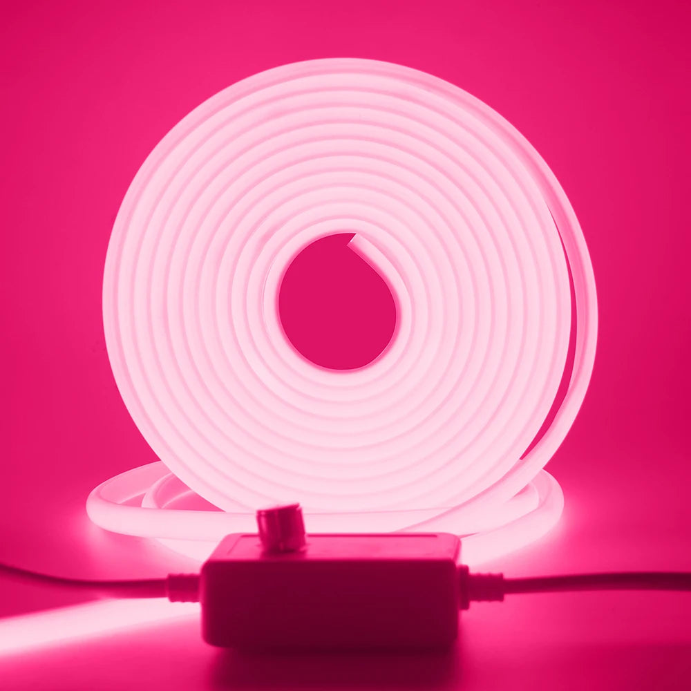 Dimmable COB LED Neon Light Strip 220V Dimmer Power Kit Waterproof 10 Colors 5m 10m 20m 30m 0.5m 288LEDs/m Flex Tube Lamp Decor