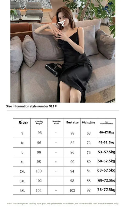 Chiffon-Stoff, Neckholder, mittellanges Kleid für Damen, Sommer, neuer sanfter Stil, schlankmachende Taille, A-Linien-Rock, Polyesterfaser, ärmellos.