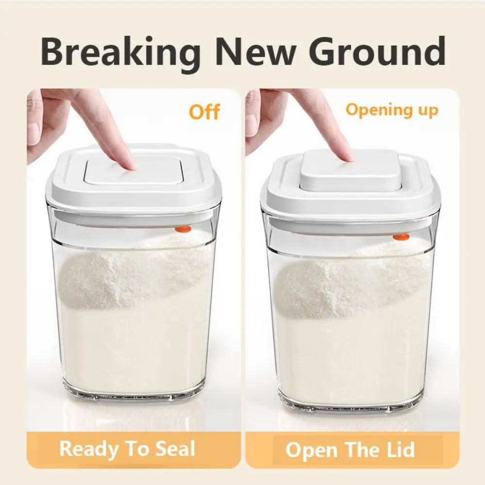New Sealed Food Container Transparent with Lid Milk Powder Container Keep Fresh Press Type Noodle Storage Box Storage Container.