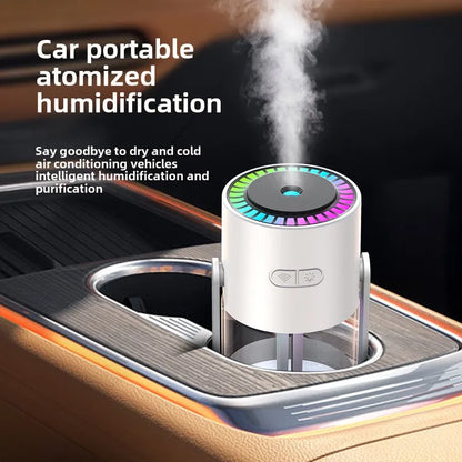 Air Humidifier Portable Humidifier with Rotating Mist & Starry Light USB Car Humidifier Smart Humidifier for Home Office Travel.