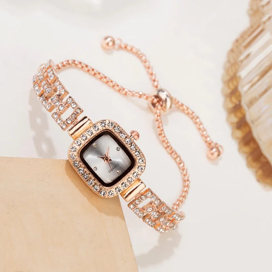 Elegant Quartz Wristwatches Luxury Bracelet Women's Watches Diamond Crystal Watch Часы Relogios Feminino Relojes Para Mujer.