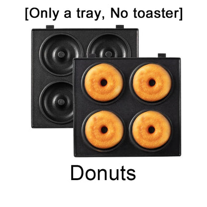 Electric Sandwich Maker Breakfast Machine Household Light Food Multi-Function Waffle Maker Takoyaki Toast Donut Pressure Toaster.