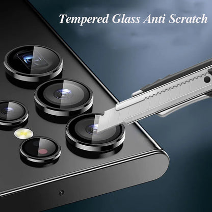 Camera Lens Protetor For Samsung S25 S24 ultra S24 S23 S22 ultra Case Tempered Glass Film Titanium Alloy Ring Phone Accessories.