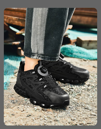 Men's Military Tactical Boots Army Boots Men Side Zipper Military Boots Men Anti-Slip Ankle Boots Work Safety Shoes Hiking Shoe