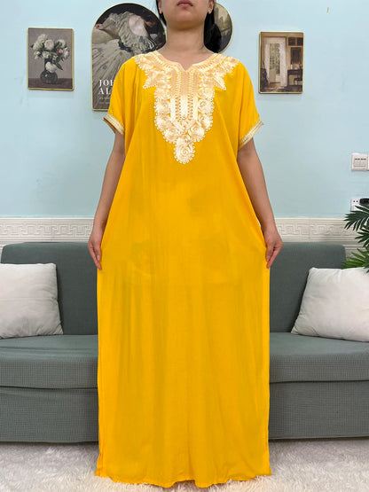 Muslimische Reine Abayas Für Frauen Dubai Baumwolle Applikationen Lose Fit Femme Robe Türkei Islam Traditionelle Kleider Mit Kopftuch Turban