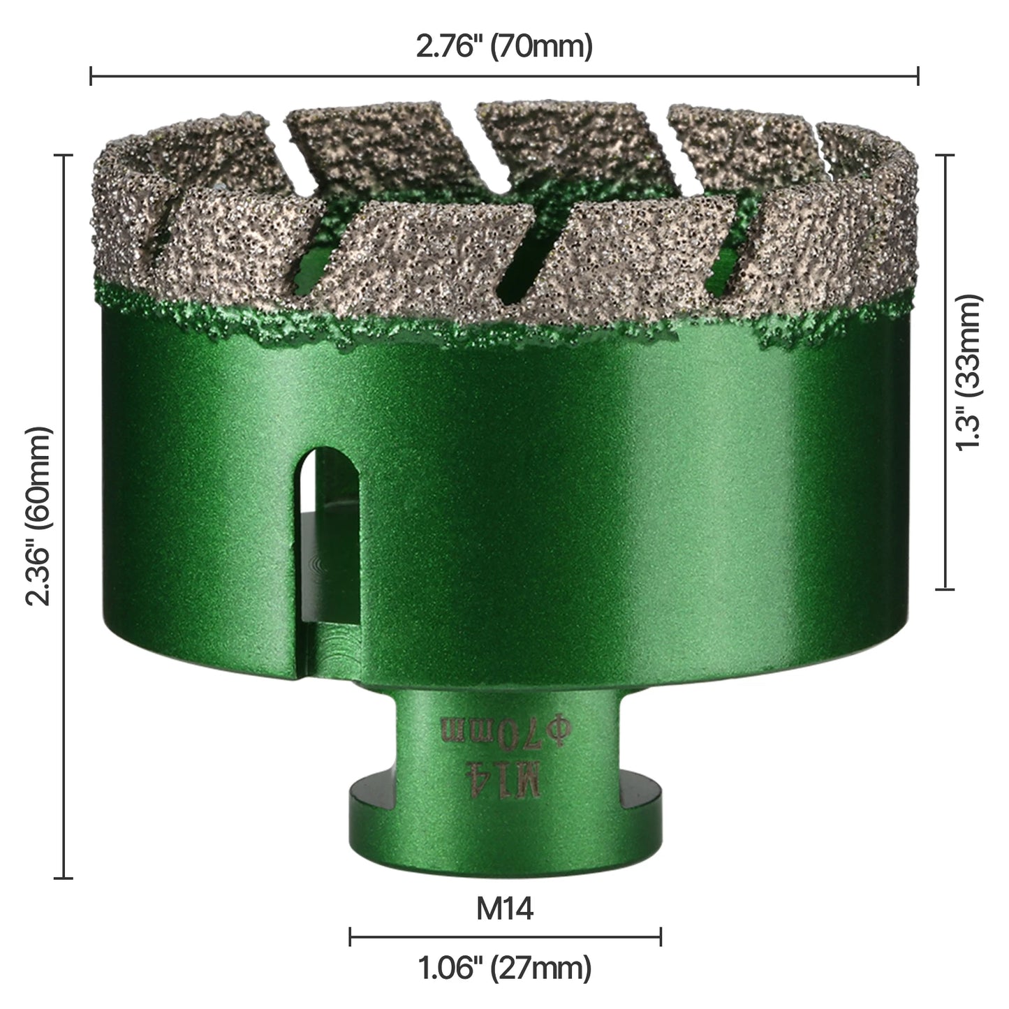 6–130 mm M14-Gewinde, trocken, vakuumgelöteter Marmor, Mauerwerk, Lochsäge, Öffner, Diamantbohrkrone für Keramikfliesen, Granit, Marmor