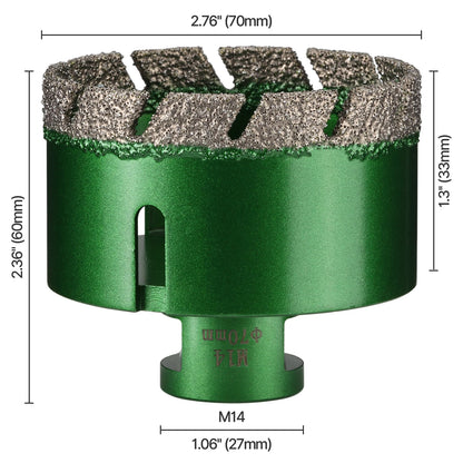 6–130 mm M14-Gewinde, trocken, vakuumgelöteter Marmor, Mauerwerk, Lochsäge, Öffner, Diamantbohrkrone für Keramikfliesen, Granit, Marmor