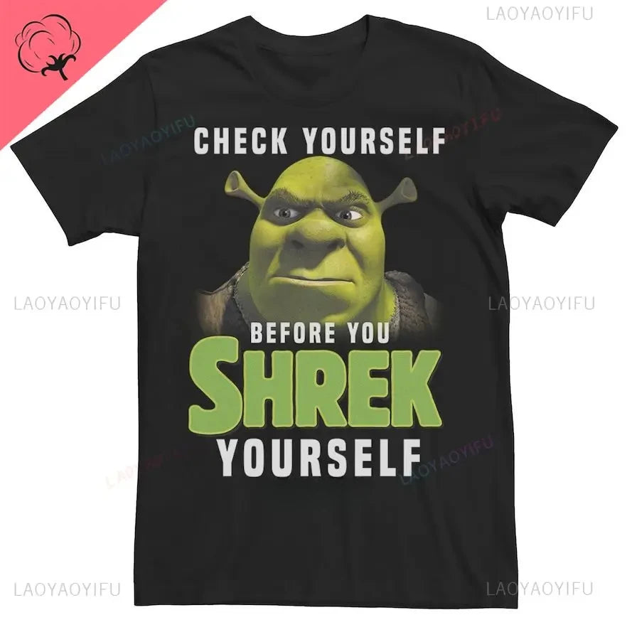 Ogre and The City Shreks Shirt Combine Fun Printed Men's  Women's Short Sleeve T-shirts Summer Fashion Unique Funny hot sale.