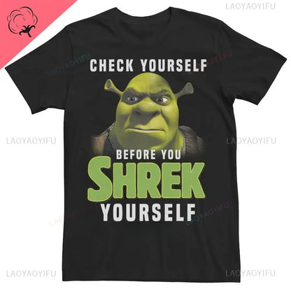 Ogre and The City Shreks Shirt Combine Fun Printed Men's  Women's Short Sleeve T-shirts Summer Fashion Unique Funny hot sale.
