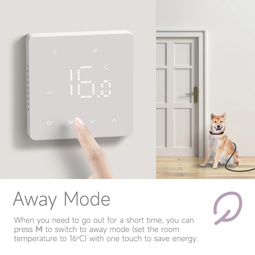 Beok Tuya Wifi Room Thermostat Underfloor Heating System Thermoregulator for Gas Boiler Electric Heating with Alexa Google Home.