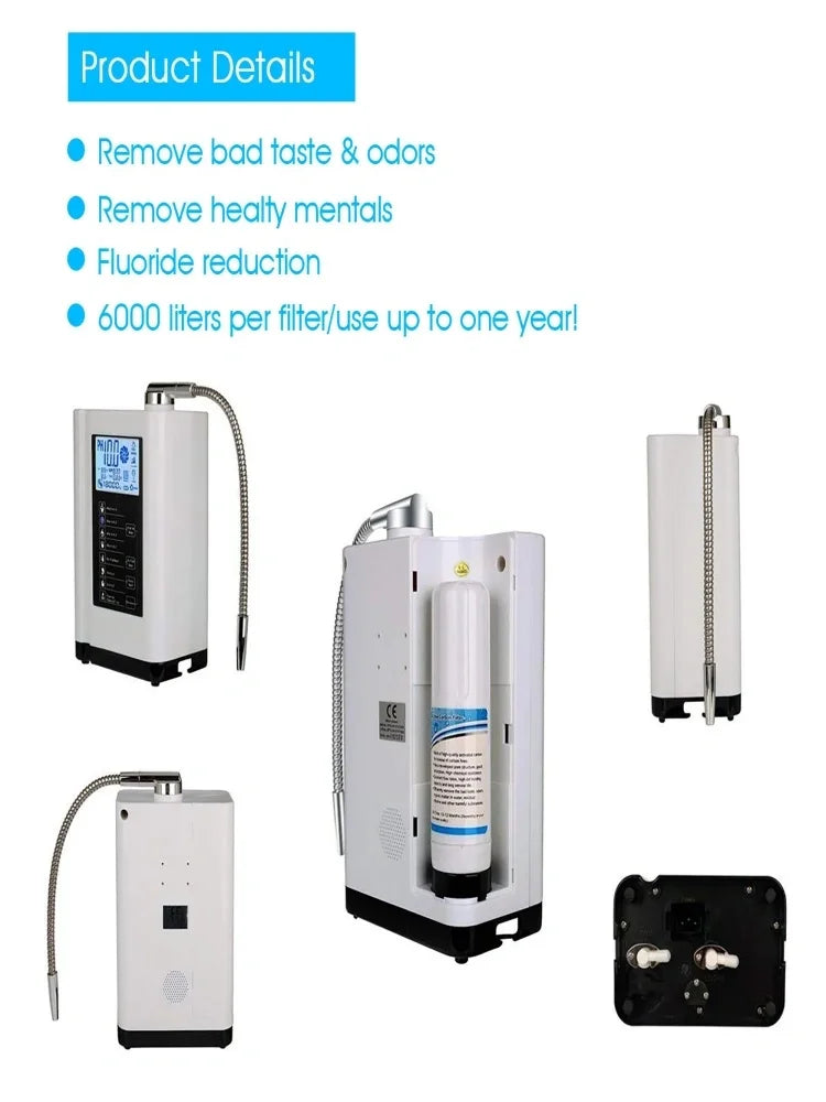 EHM-729 Hydrogen Rich Water Machine Electrolyzed Water Drinking Water Household Water Purifier Water Filter System.