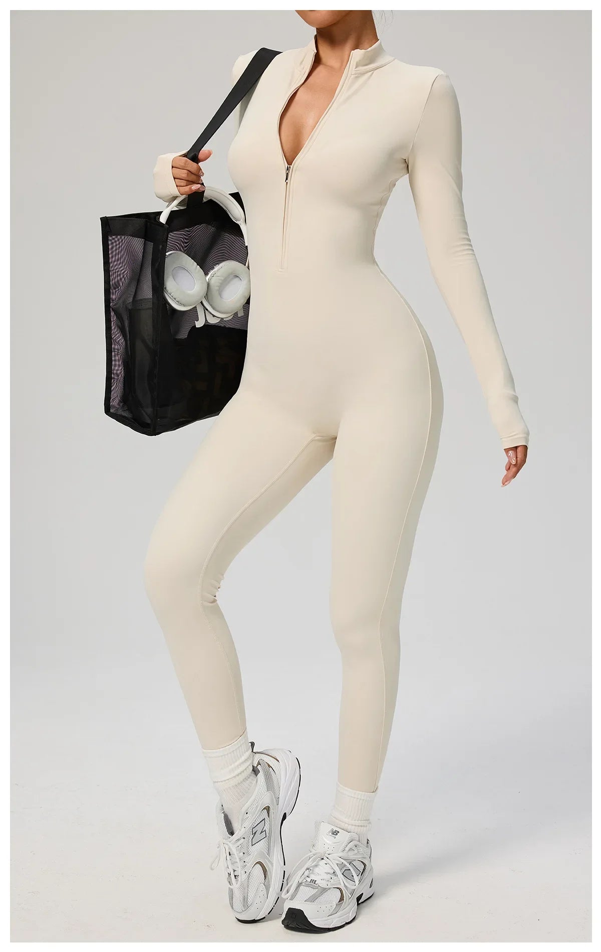 Tianyi High-Intensity Fitness Long-Sleeve Yoga Bodysuit Sensation Tight-Fitting Sportswear for Women Made in China