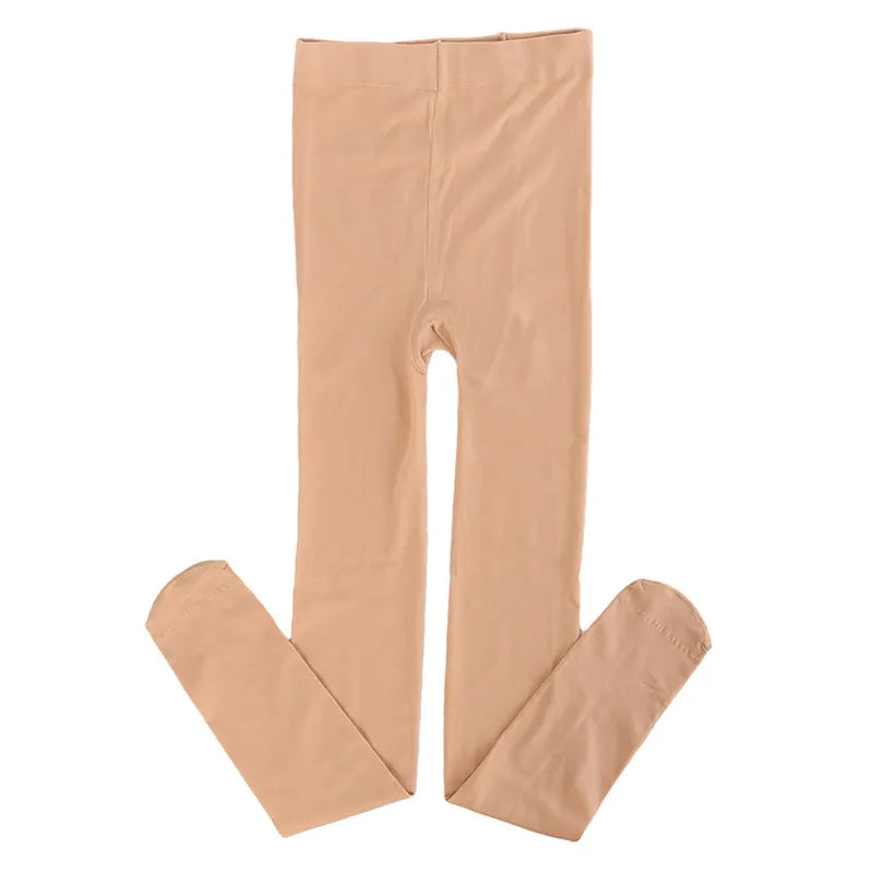 2024 Winter Woman Pantyhose 120D Translucent Wool Sock Pants Stocking Fleece Lined Tights Thermal Pants Legging Fake Pantyhose