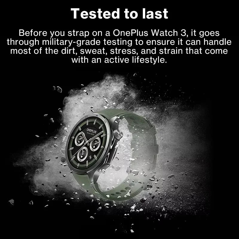 Global Version OnePlus Watch 3 Smart Watch 1.50inches LTPO  AMOLED Display Snapdragon W5 Processor Dual Frequency GPS Wear OS.