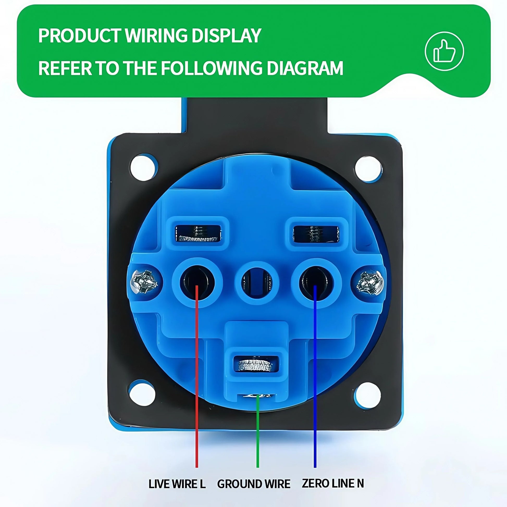 250V/16A Steckdosen IP54 Wasserdichter Industrieanschluss Panelmontage Außensteckdose 2Pin Adapter UK/EU/BR/Französisch/Deutsch.