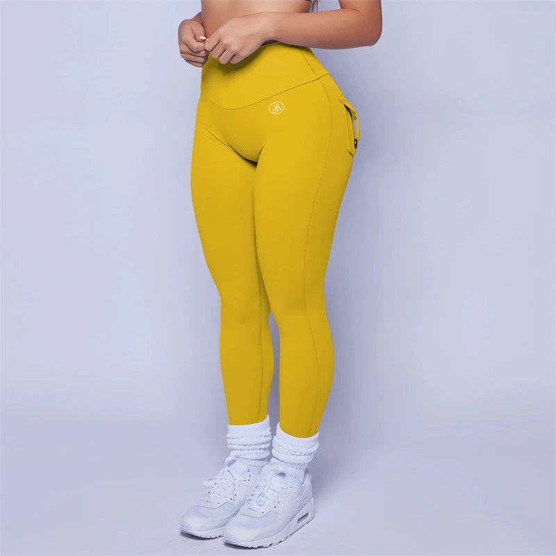 2025 Allure The Band Gym Leggings Women High Waist Tights Pants Peach Hip with Pockets Women Workout Gym Leggings ATB Yoga Pants