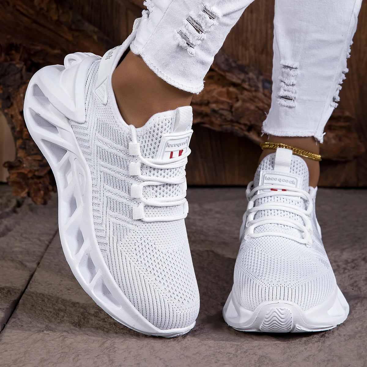 YRZL Unisex Running Shoes Men Women Lightweight Mesh Breathable Comfortable Flat Soft Tennis Shoes Summer Lace-up Sneakers Man.