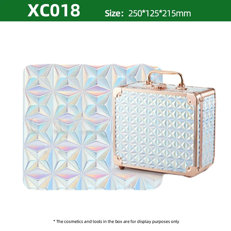 Large Capacity Makeup Case with LED Mirror Multiple Size Options Cosmetic Box LED Mirror Makeup Storage Box for Beauty Salons