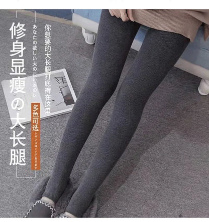 Ladies Pantyhose Autumn Winter Warm Leggings Cotton Women Vertical Striped Pants Elasticity Thicken Stocking Female Tights