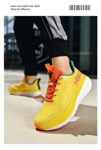 Men's Running Shoes Cushioning Outdoor Non-Slip Jogging Breathable Trainer Race Sneakers Luxury shoes Mesh Couple Off-road Shoes.