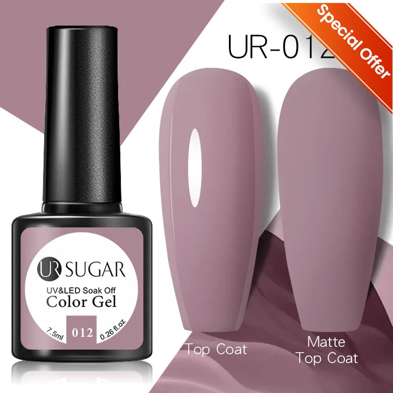 UR SUGAR 7/7.5ml Summer Blue Silver Gel Nail Polish Semi Permanent High Quality Soak Off UV LED Varnishes Nails Art Manicure