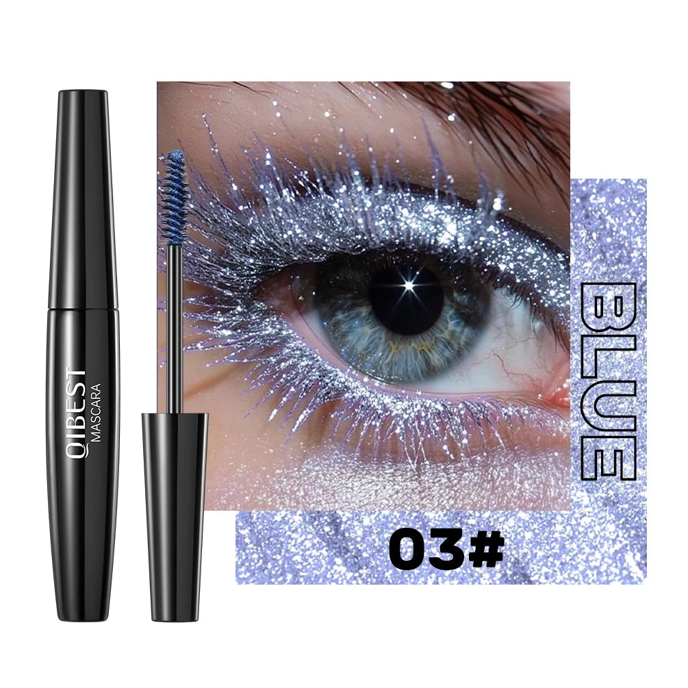 5 Colors Diamond Shimmering Mascara Long Lasting Makeup 3D Volume Eyelashes Curling Glitter Mascara Eye Lash Female Cosmetic