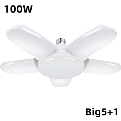 60W 100W E27 Led-lampe Fan Blade Timing Lampe 220V 110V Faltbare Led Industrielle Glühbirne Lampe für Home Decke Licht Garage Licht.