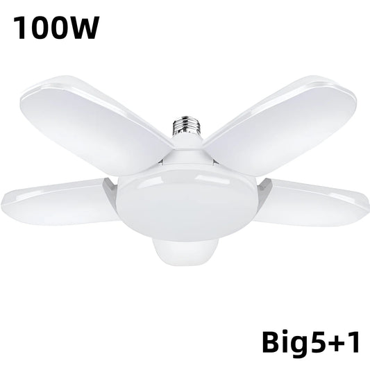 60W 100W E27 Led-lampe Fan Blade Timing Lampe 220V 110V Faltbare Led Industrielle Glühbirne Lampe für Home Decke Licht Garage Licht.