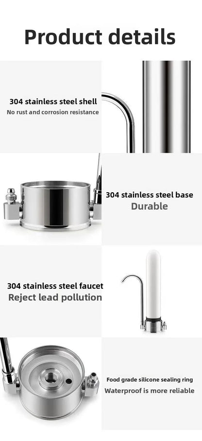 Kitchen Under Sink Drinking Water Filter Purifier With Faucet Reduces Bacteria, Metal,Lead, Chlorine and Odor.