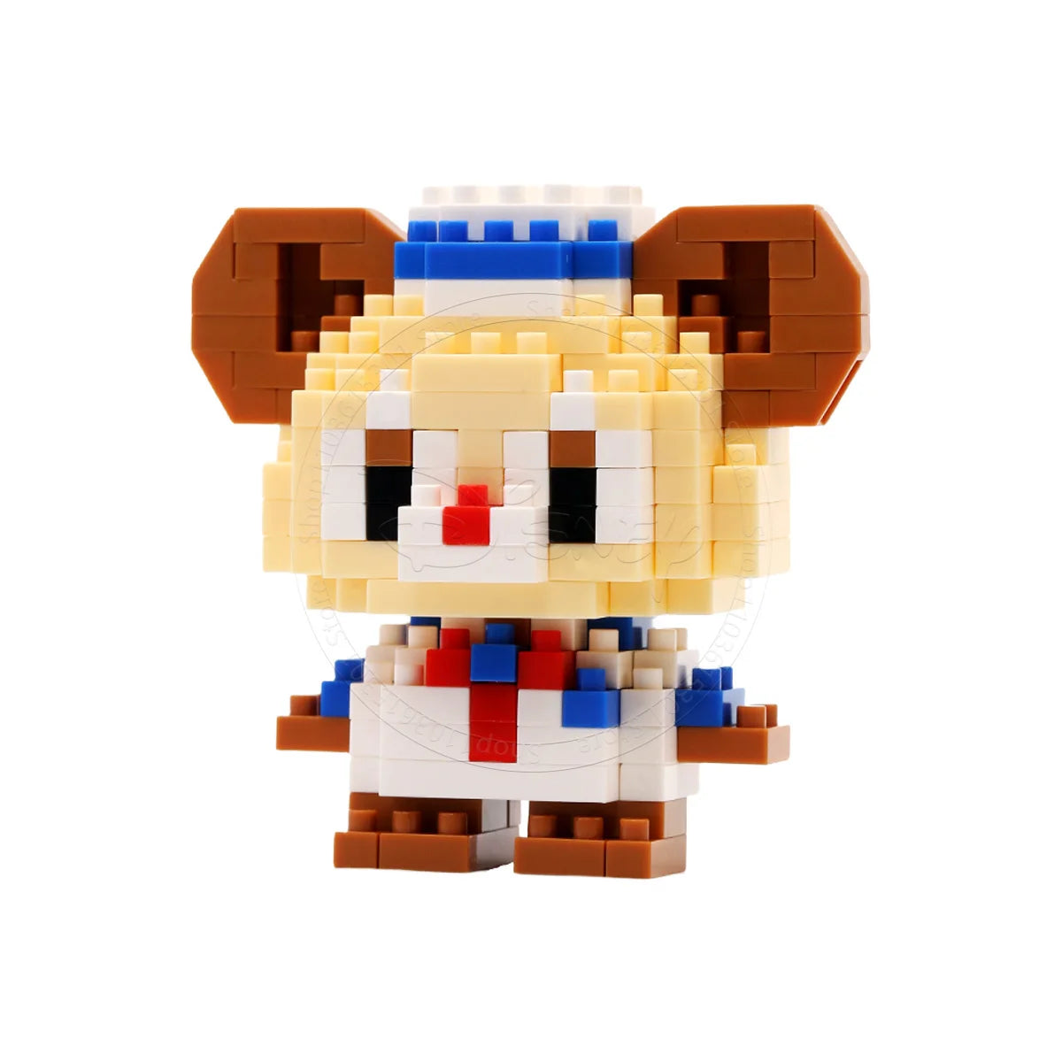 Stitch Disney Princess Elsa LinaBell Building Blocks Mickey Mouse Duck Mini Action Figures Blocks Assemble Toys Brick Kids Gifts