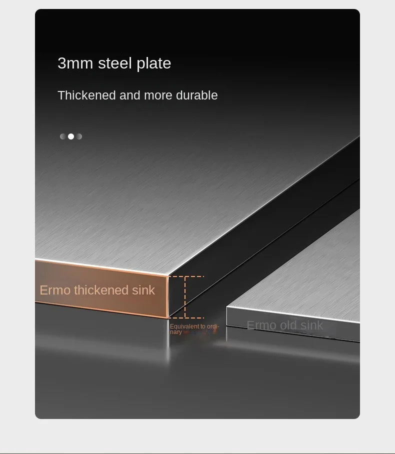 304 Stainless Steel Sink Waterfall Large Single Slot Kitchen Sink Vegetable Sink Stainless Steel Sink Household Sink