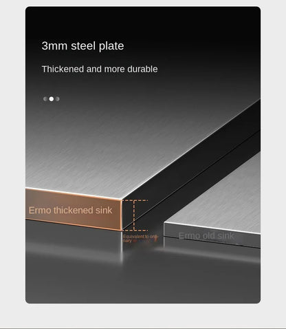 304 Stainless Steel Sink Waterfall Large Single Slot Kitchen Sink Vegetable Sink Stainless Steel Sink Household Sink