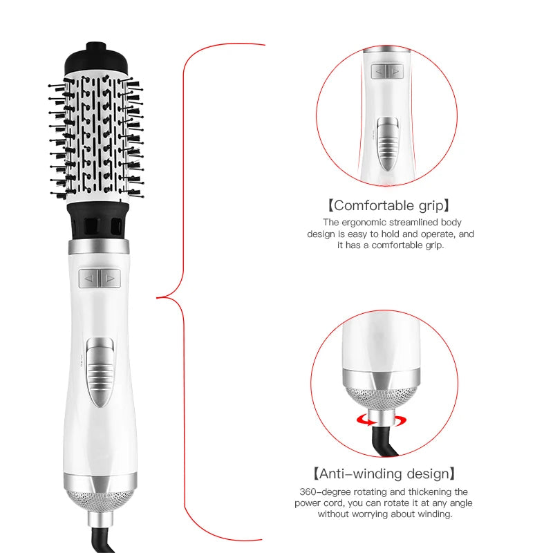 Hot Selling Automatic Rotating Hot Air Brush 2-In-1 Hair Salon Comb Straight Hair Brush And Portable Home Hot Air Comb.