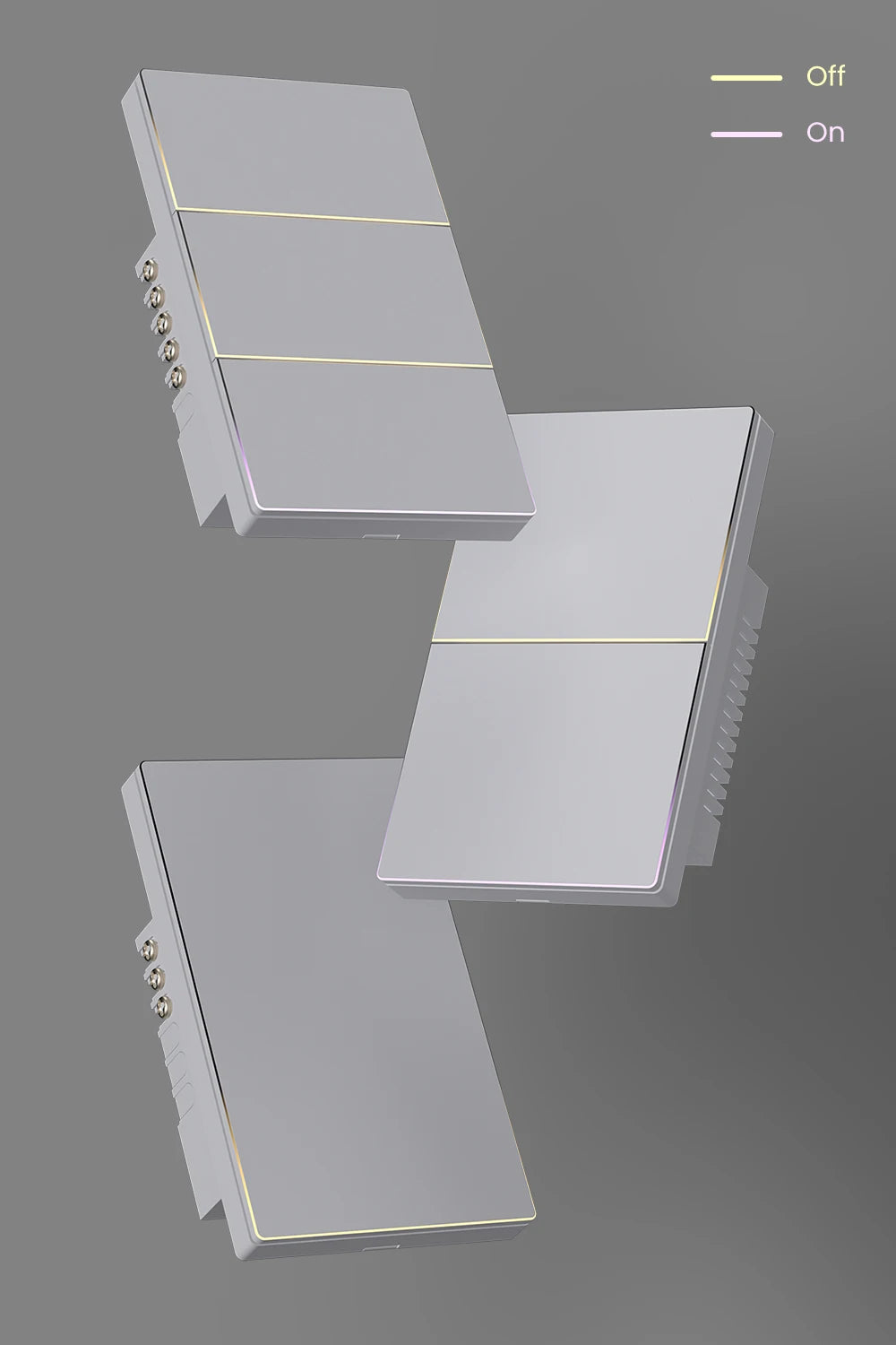 AVATTO Tuya WiFi Smart Lichtschalter US-Standard 1/2/3/4 Gang Druckschalter mit Umgebungslicht Arbeit für Alexa Google Home.