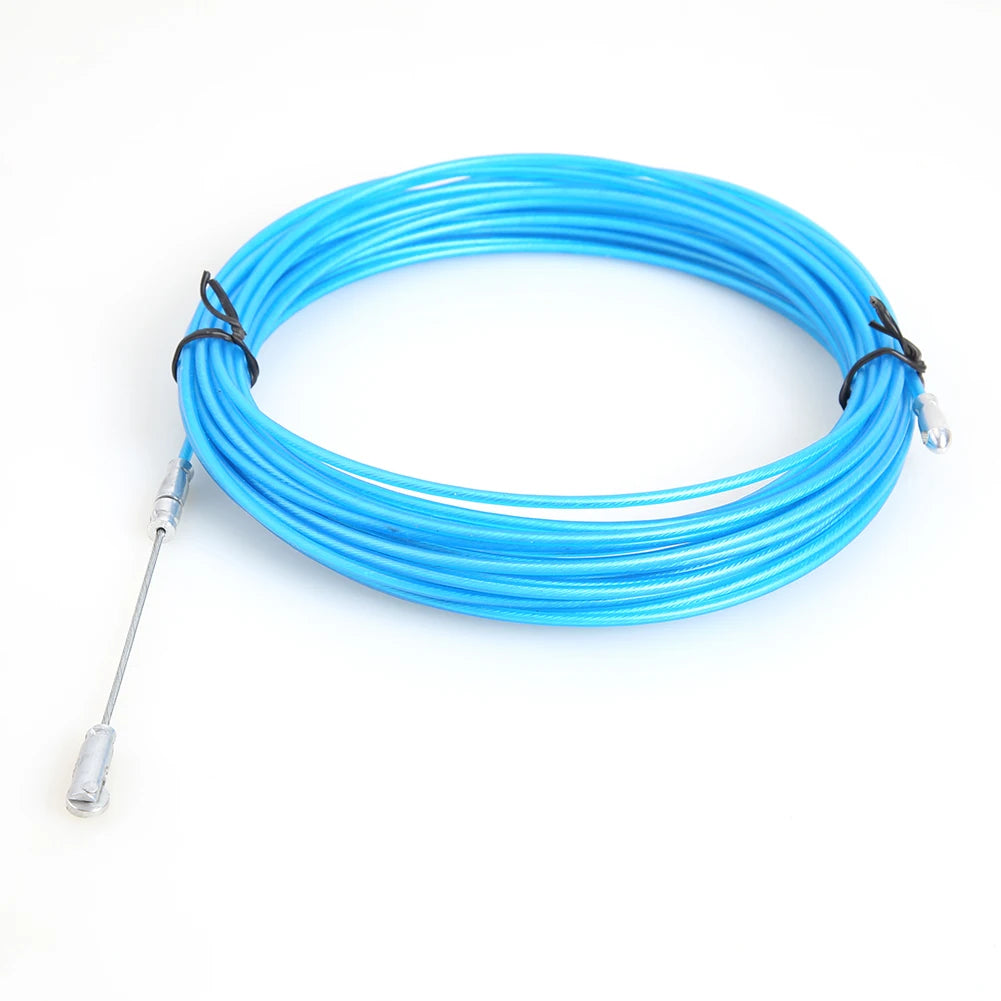 5/10/15M Universal Wire Puller Threading Device Steel Spring Rope Pulling Device With Pulley Electricians Wire Lead Cable Puller.