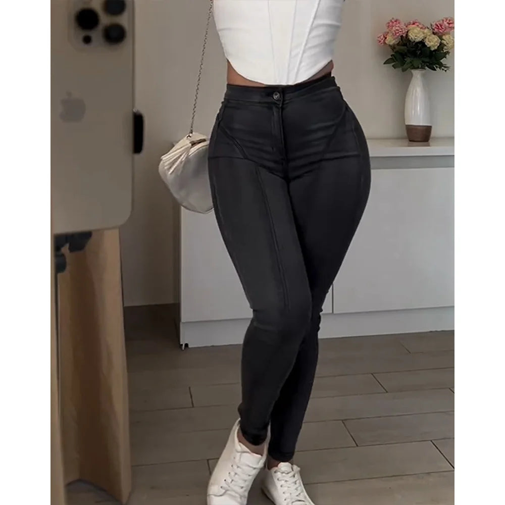 Women's Stretch Skinny Jeans High Waist Slim Fit Denim Pants Elastic Comfortable Trousers Casual Tight Legging Jeans Fashion.